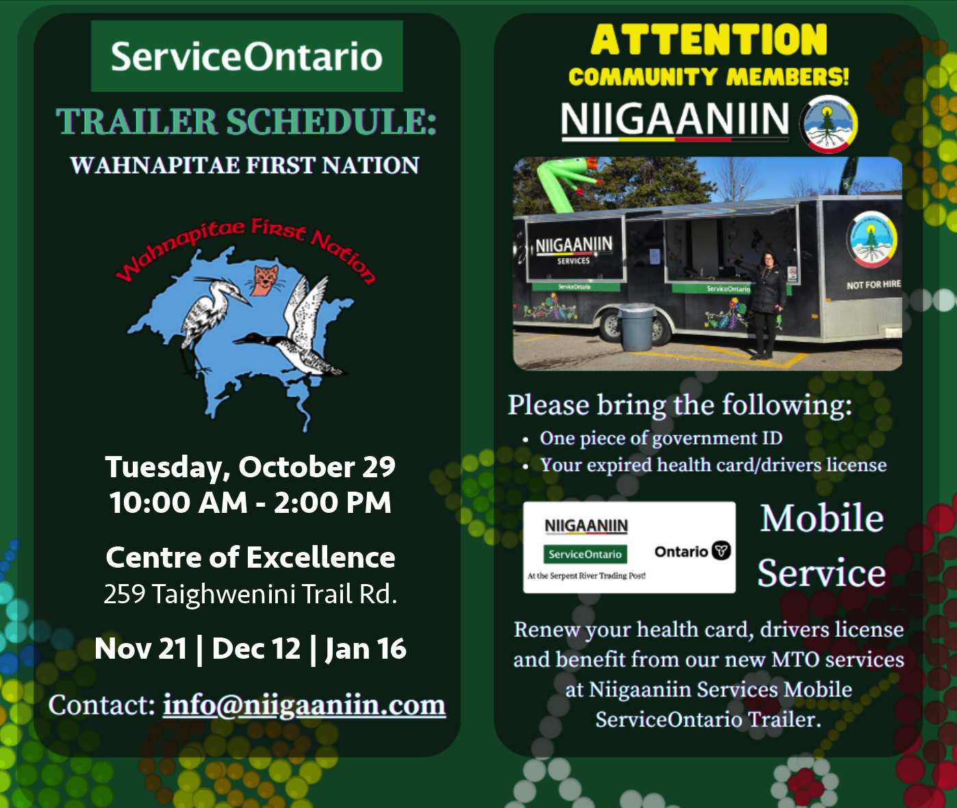 Service Ontario Mobile Office Visit