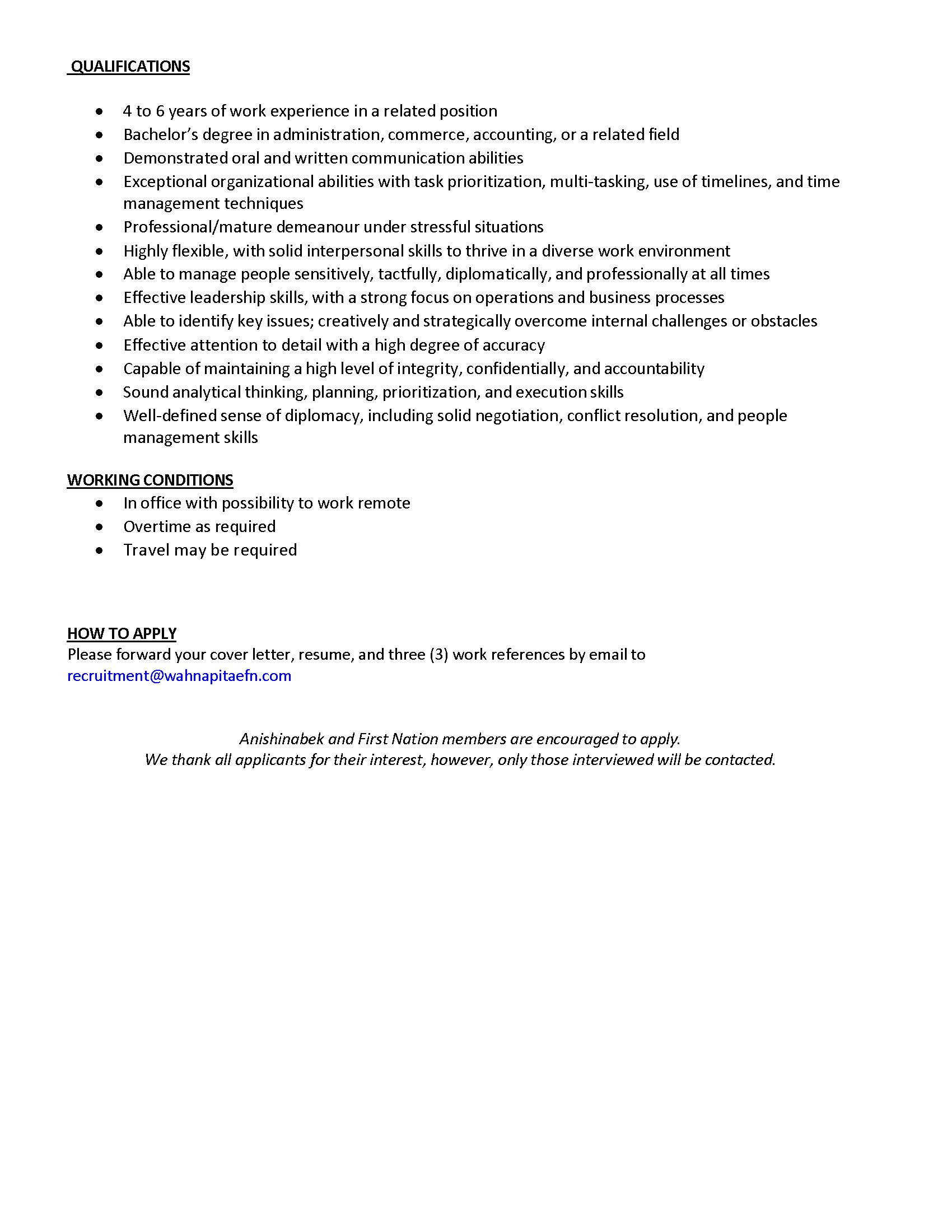 Asset Management Officer Job Ad Page 2