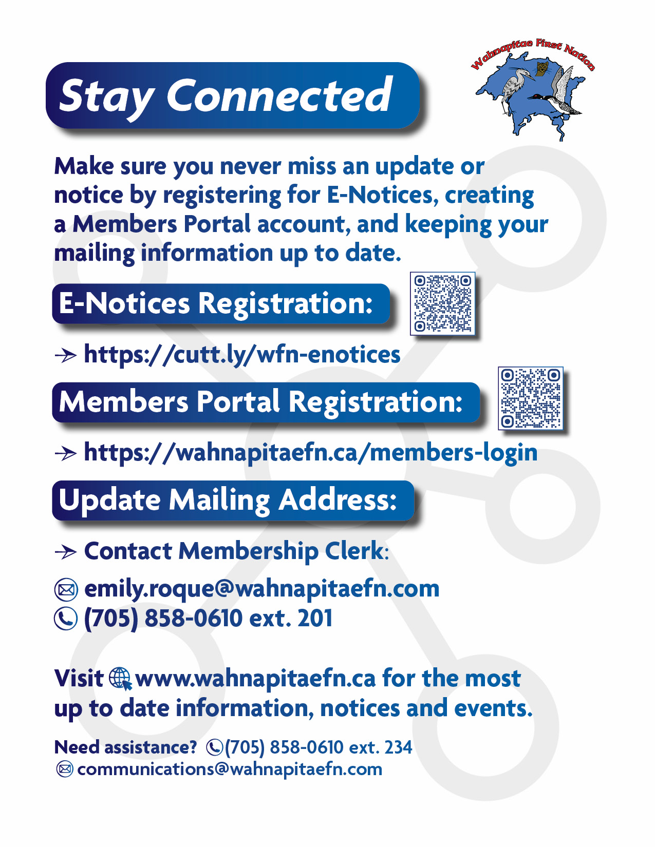 Notice: Stay Connected