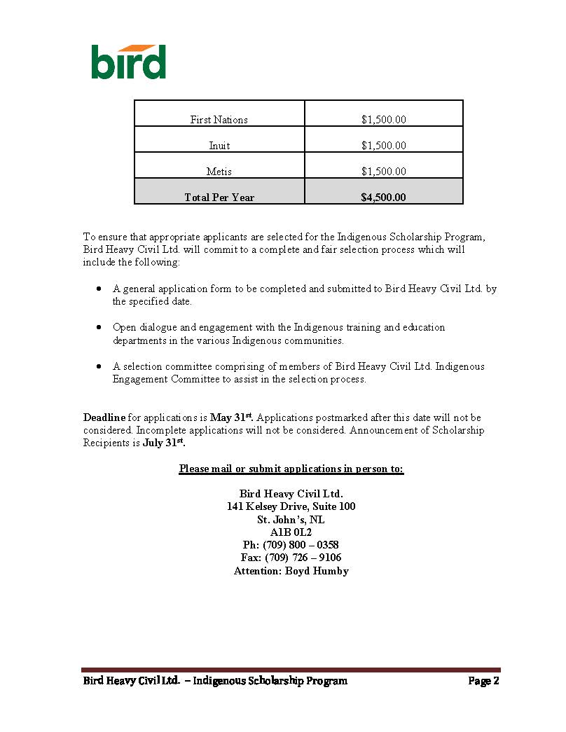 Indigenous Scholarship Program Rev 7 Page 2