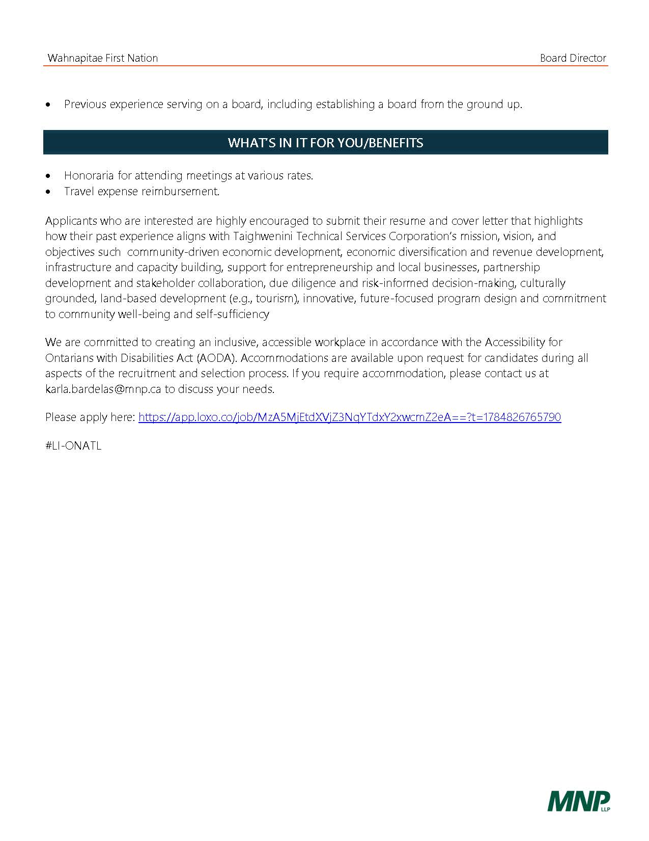 Board Director Job Posting Page 2