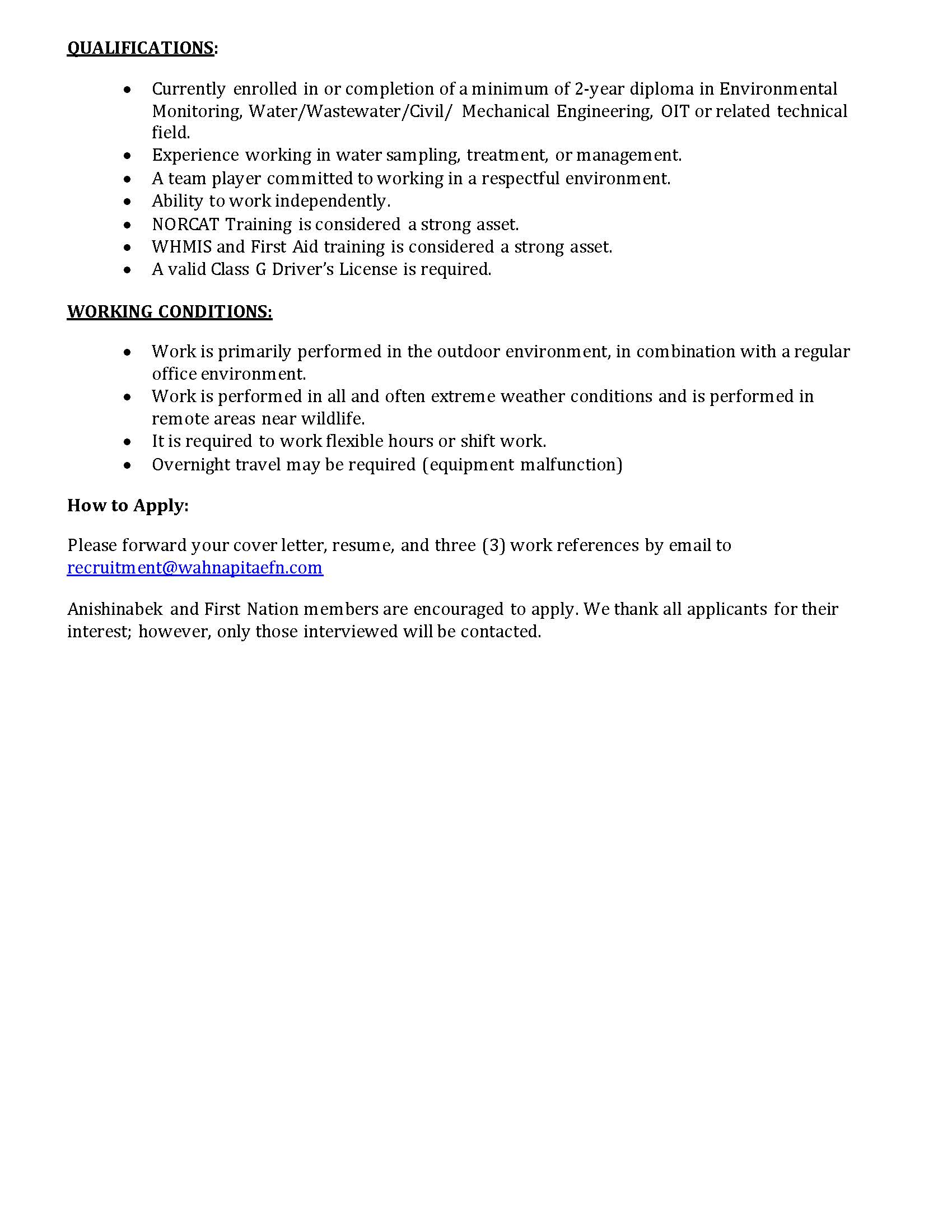 Field Technician Page 2