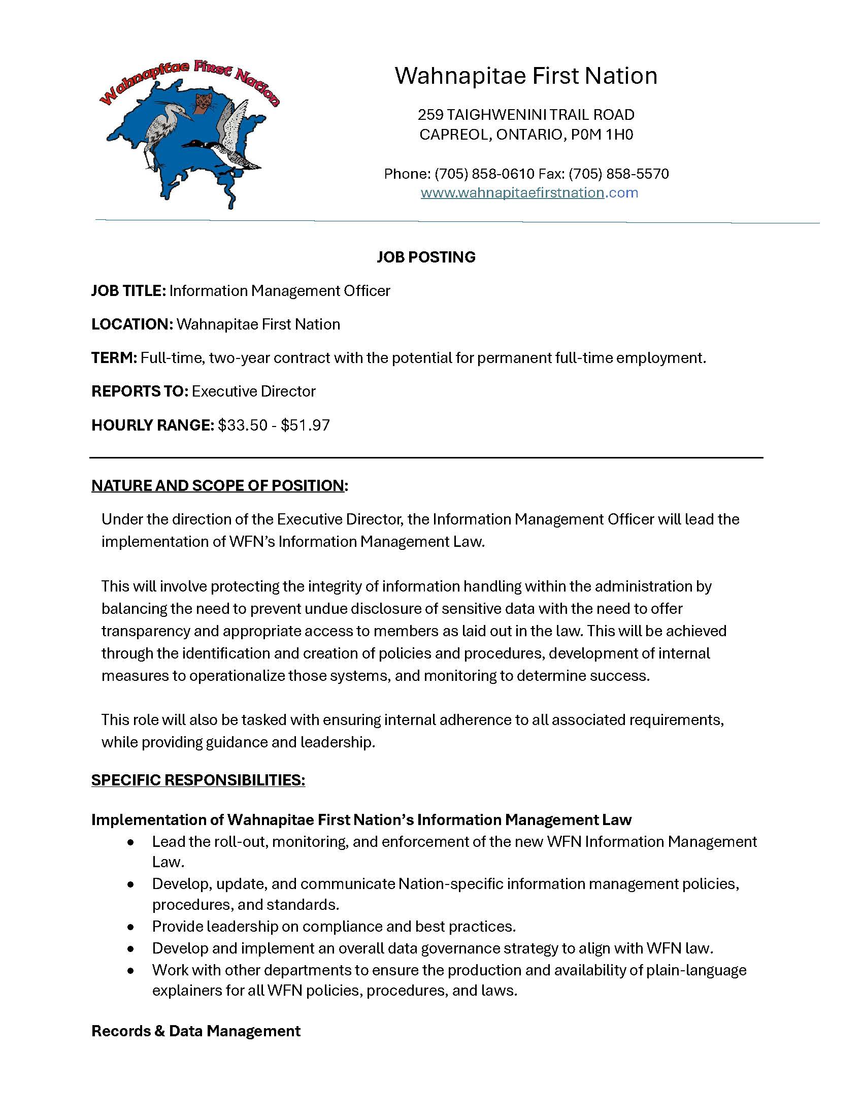 Information Management Officer Page1