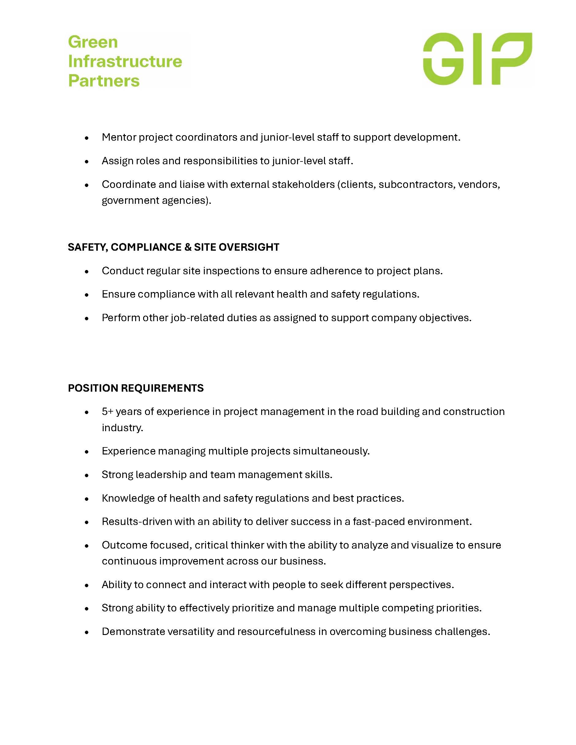 Senior Project Manager Timmins ON Page 2