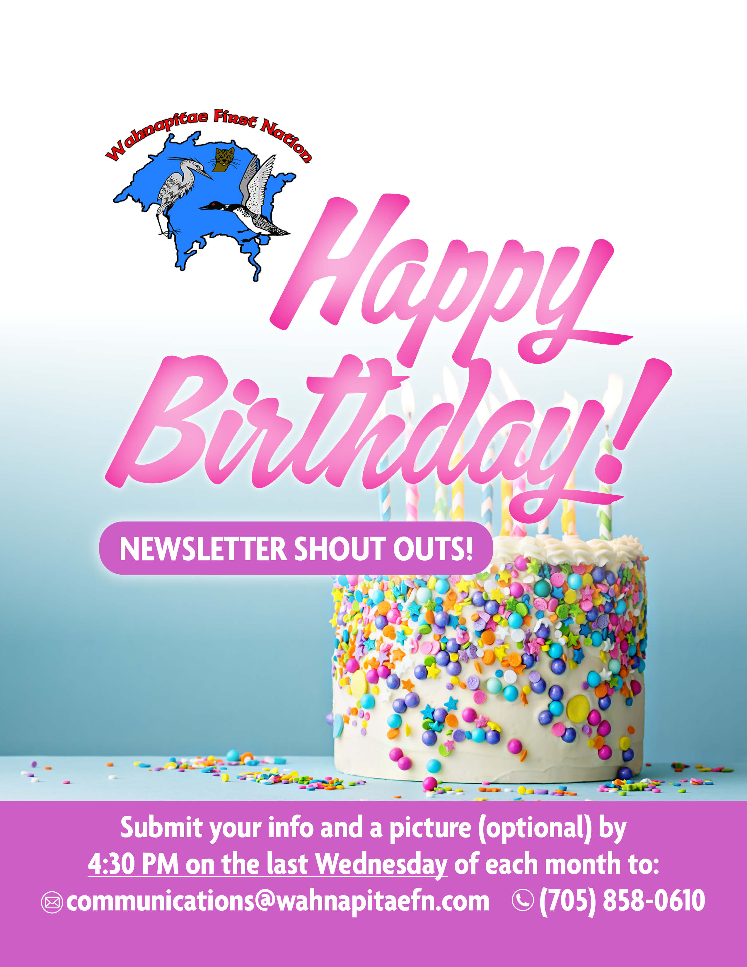 Newsletter Birthday Shout Outs