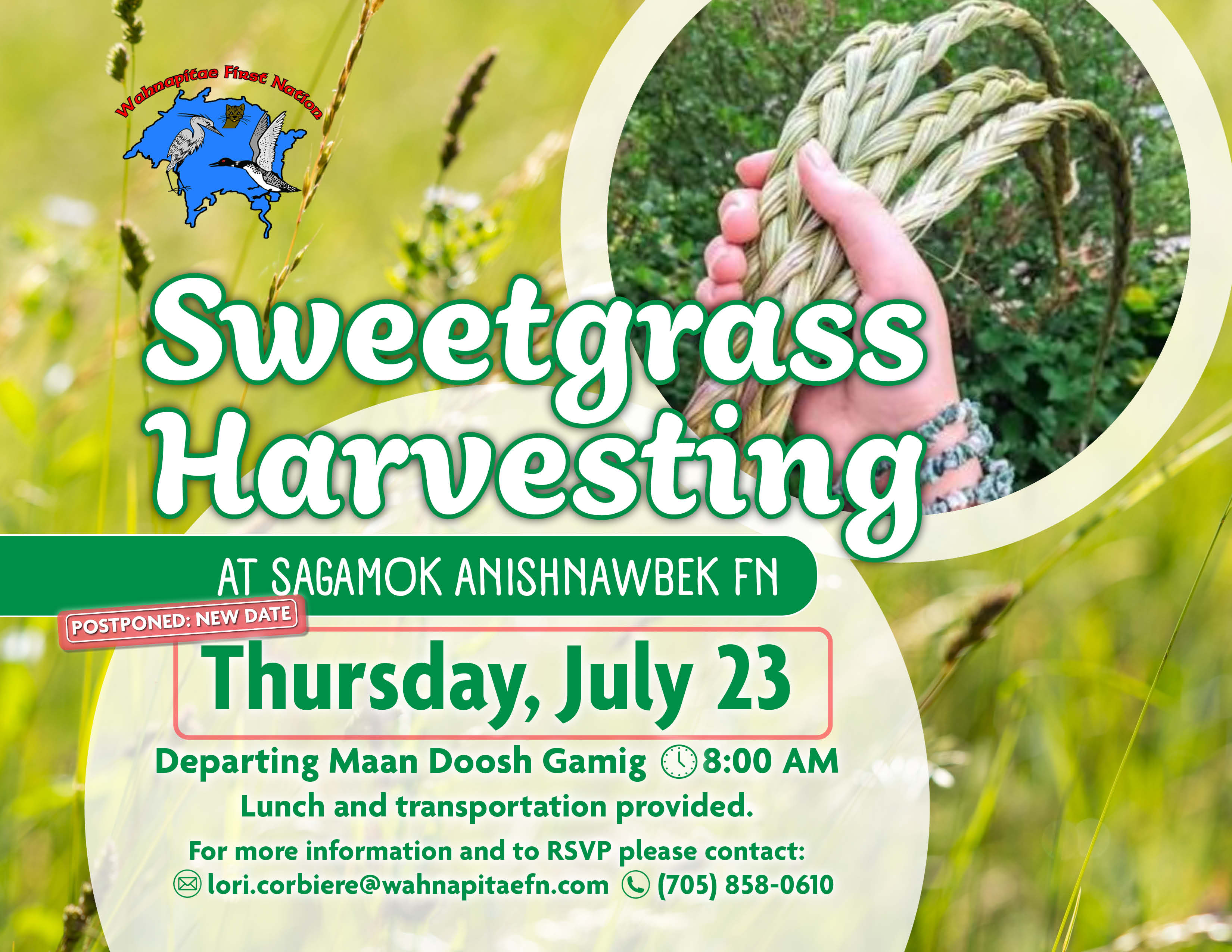 Sweetgrass Harvesting Flyer
