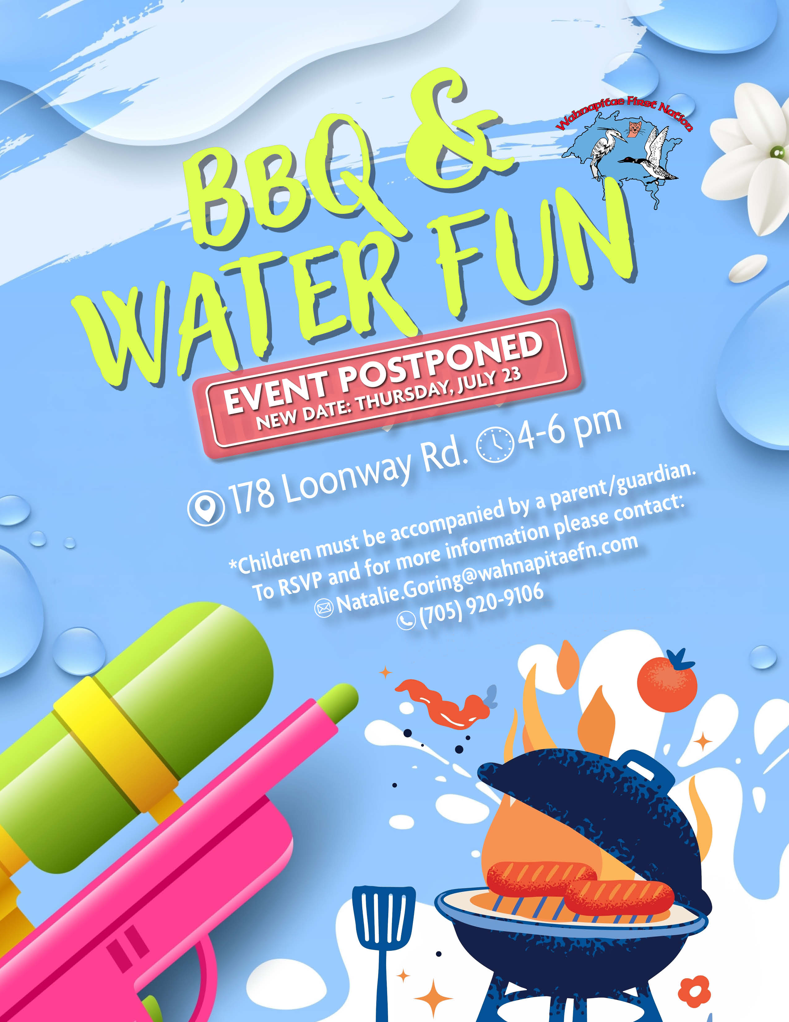 Flyer: Social Services - BBQ & Water Fun